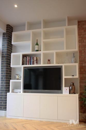 Fitted cupboards and shelves